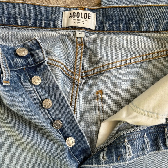 Agolde 90s High Rise Loose Fit Jeans in Affair (fits like 25; tag says 24) - Picture 6 of 8